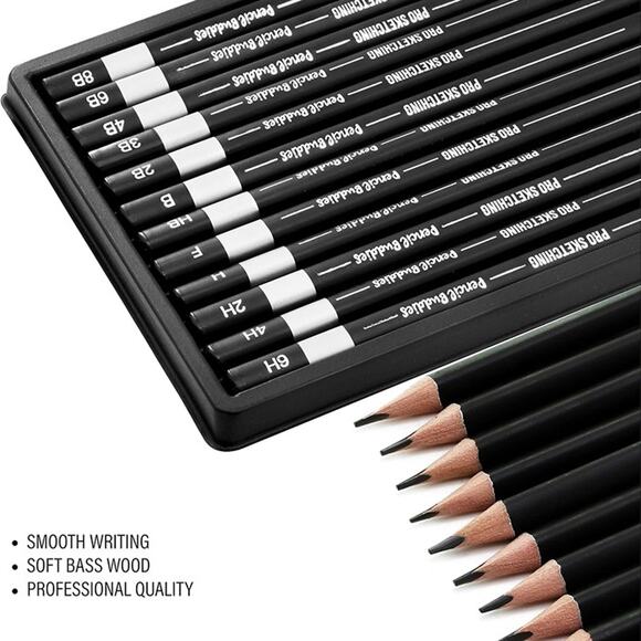 Pencil Buddies Sketch Pencils for Drawing, Triangular Drawing Pencils Set 12 Pcs - Picture 9 of 9